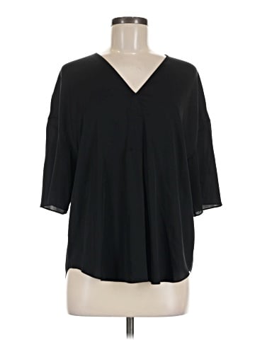 Vince. 3/4 Sleeve Silk Top (view 1)