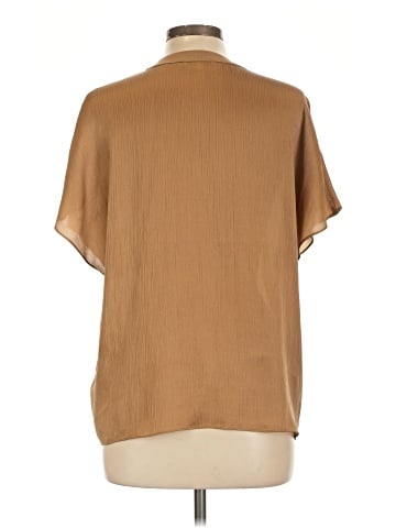 Vince. Short Sleeve Silk Top (view 2)