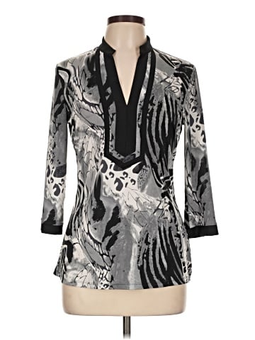 Essentials by Milano 3/4 Sleeve Blouse (view 1)