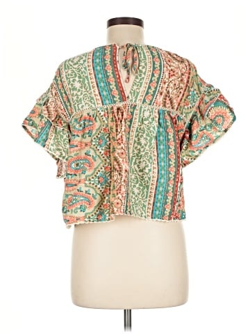 Olivaceous Short Sleeve Blouse (view 2)