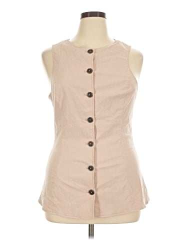 Maeve Sleeveless Button-Down Shirt (view 1)
