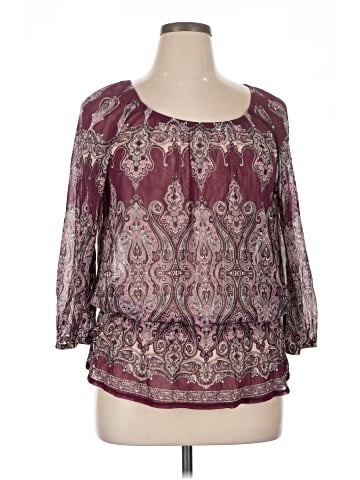 INC International Concepts 3/4 Sleeve Blouse (view 1)