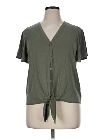 Green Envelope Short Sleeve Top (view 1)