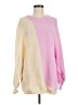 Mud Pie 100% Polyester Color Block Pink Pullover Sweater Size M - photo 1
