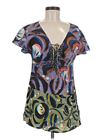 Tracy Reese Short Sleeve Silk Top (view 1)