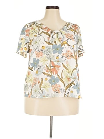 LC Lauren Conrad Short Sleeve Blouse (view 1)