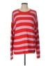Hem & Thread Stripes Red Pullover Sweater Size L - photo 1