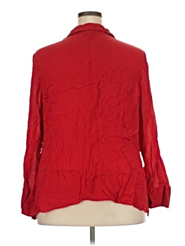 Lane Bryant 3/4 Sleeve Silk Top (view 2)