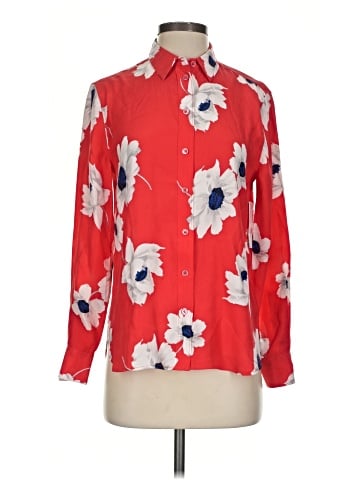 Equipment Long Sleeve Silk Top (view 1)