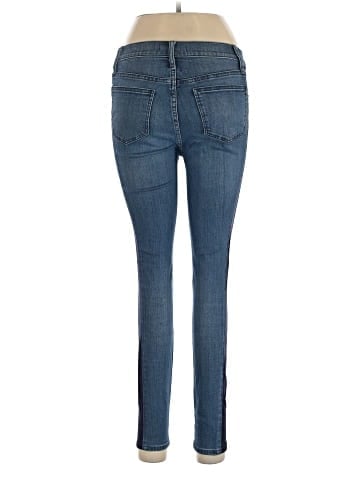 Madewell 9" Mid-Rise Skinny Jeans in Beattie Wash: Velvet Tuxedo Stripe Edition (view 2)