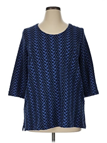 Ulla Popken 3/4 Sleeve Top (view 1)