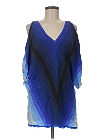 BCBGMAXAZRIA 3/4 Sleeve Silk Top (view 1)