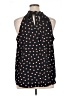 Fun2Fun 100% Polyester Polka Dots Black Sleeveless Blouse Size XL - photo 2