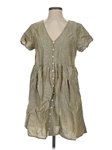 Madewell Linen-Blend Alexandra Button-Front Mini Dress (view 1)