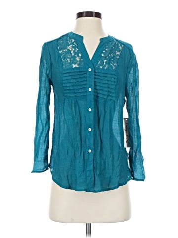 Indigo Rose Long Sleeve Blouse (view 1)
