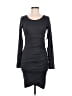 Leith Solid Gray Casual Dress Size S - photo 1