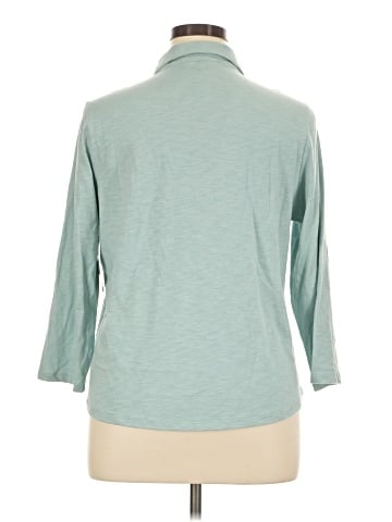 Gloria Vanderbilt 3/4 Sleeve Button-Down Shirt (view 2)
