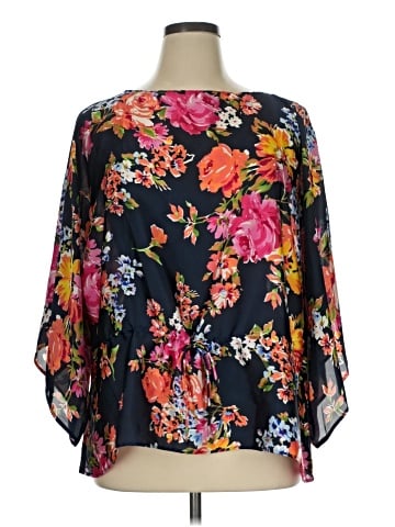 Chaps 3/4 Sleeve Blouse (view 1)
