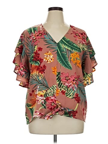 Umgee Short Sleeve Blouse (view 1)