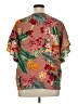 Umgee 100% Polyester Tropical Brown Short Sleeve Blouse Size XL - photo 2