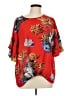 Umgee Red Short Sleeve Blouse Size L - photo 1