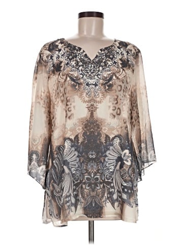 JM Collection 3/4 Sleeve Blouse (view 1)