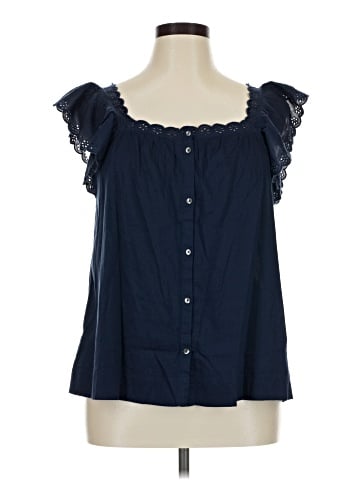 LC Lauren Conrad Short Sleeve Blouse (view 1)