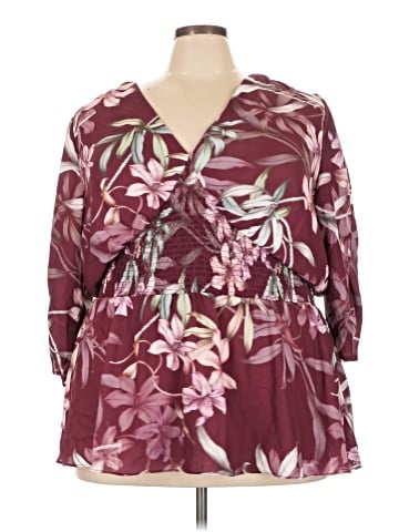 City Chic 3/4 Sleeve Blouse (view 1)