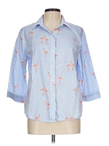 Chico's 3/4 Sleeve Button-Down Shirt (view 1)