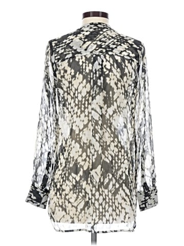 Vince. Long Sleeve Silk Top (view 2)