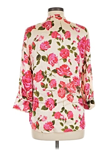 L'Agence 3/4 Sleeve Silk Top (view 2)
