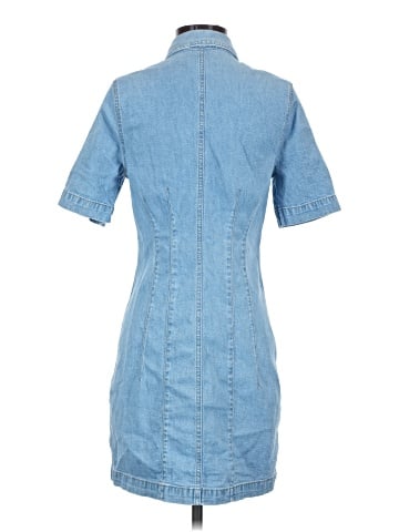 Madewell Denim Seamed Mini Shirtdress in Palermo Wash (view 2)