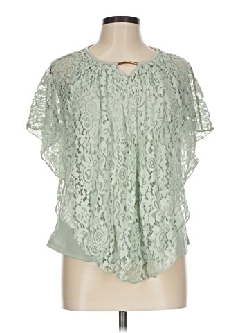 NY Collection Short Sleeve Blouse (view 1)