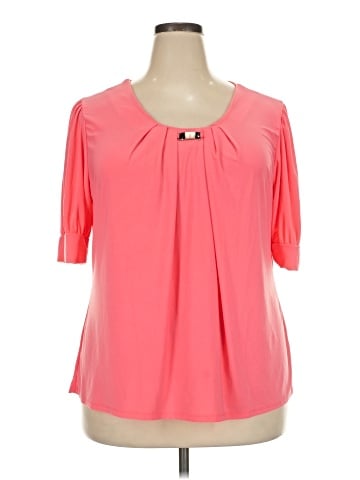 NY Collection Short Sleeve Blouse (view 1)