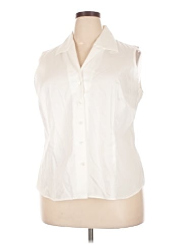 Jones New York Signature Sleeveless Button-Down Shirt (view 1)