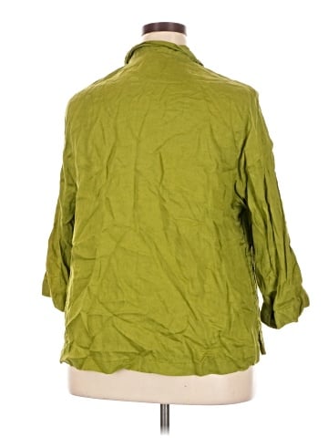 Sigrid Olsen 3/4 Sleeve Button-Down Shirt (view 2)