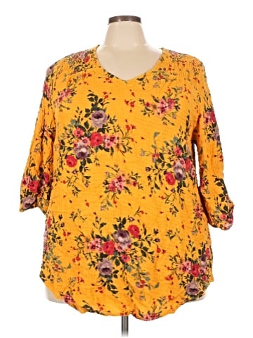 Torrid 3/4 Sleeve Blouse (view 1)