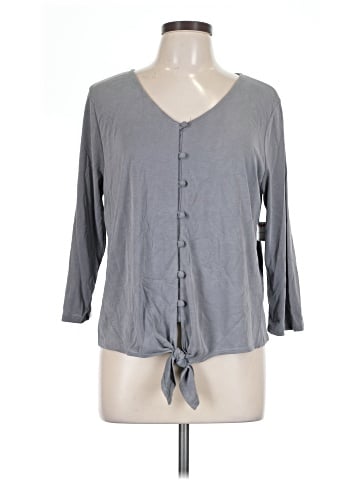 Green Envelope 3/4 Sleeve Top (view 1)