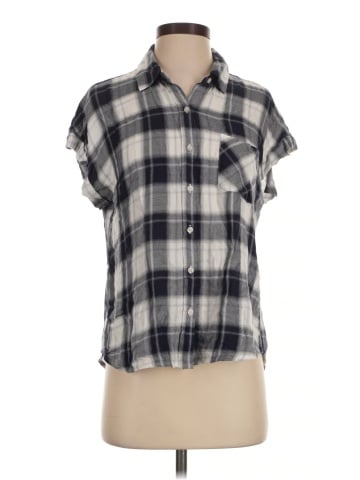 Cosmic Blue Love Short Sleeve Button-Down Shirt (view 1)