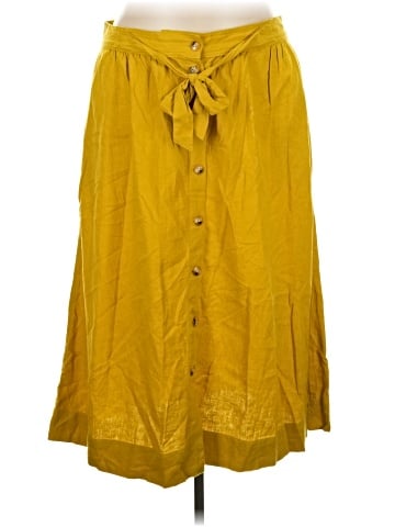 Madewell Tie Palisade Button-Front Midi Skirt (view 1)