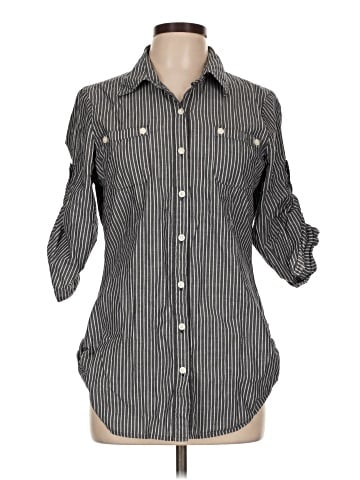 Derek Heart 3/4 Sleeve Button-Down Shirt (view 1)
