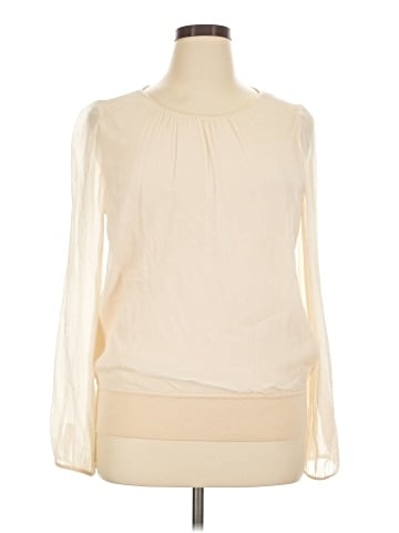 Ann Taylor Long Sleeve Silk Top (view 1)