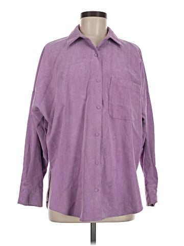 Zara 3/4 Sleeve Button-Down Shirt (view 1)