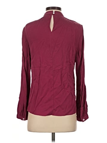 Theory Long Sleeve Silk Top (view 2)