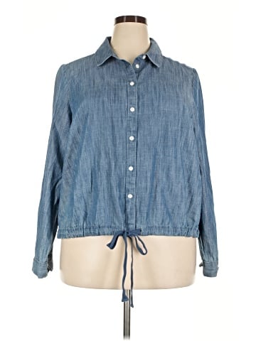 Lane Bryant Long Sleeve Button-Down Shirt (view 1)