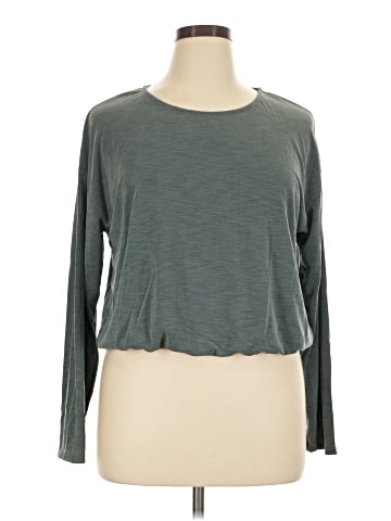 Green Envelope Long Sleeve Top (view 1)
