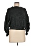 Aqua Metallic Black Pullover Sweater Size M - photo 1
