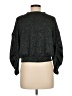 Aqua Metallic Black Pullover Sweater Size M - photo 2