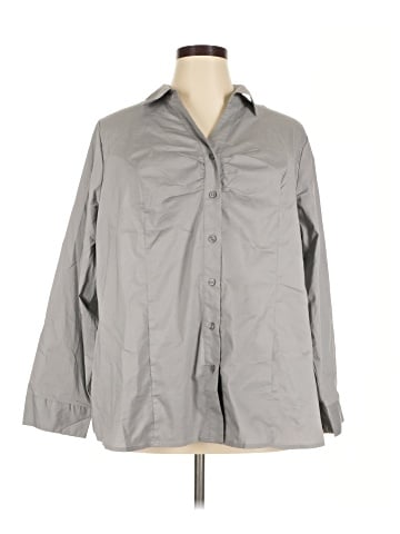 Lane Bryant Long Sleeve Button-Down Shirt (view 1)