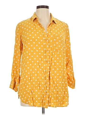 Velvet Heart 3/4 Sleeve Button-Down Shirt (view 1)